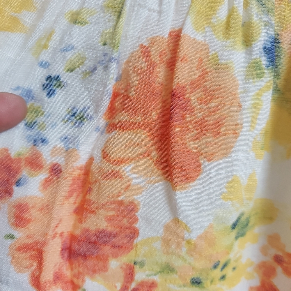 Blu Pepper Floral Dress with Orange and Yellow Accents - Picture 5 of 10